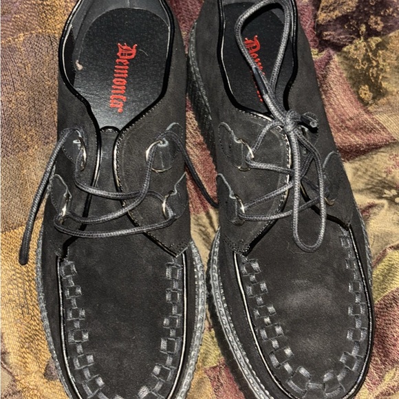 Goth men’s platform demonia creeper shoes - Picture 3 of 3